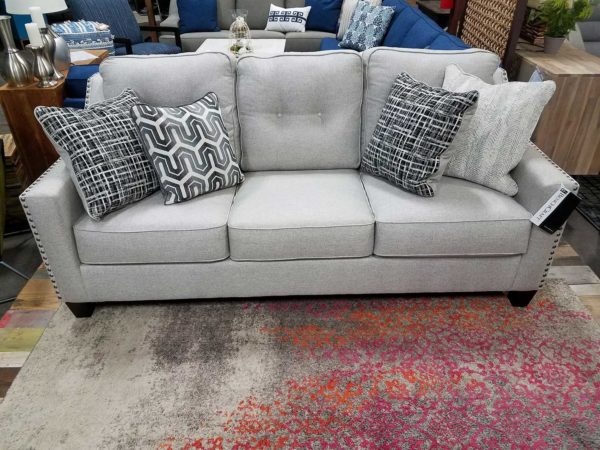 Contemporary Couch with Nailheads