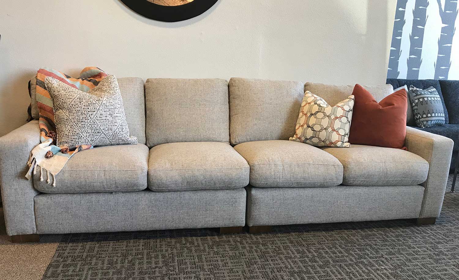 Furniture Outers Extra Long Sofa