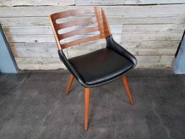 Modern Black and Walnut Chair
