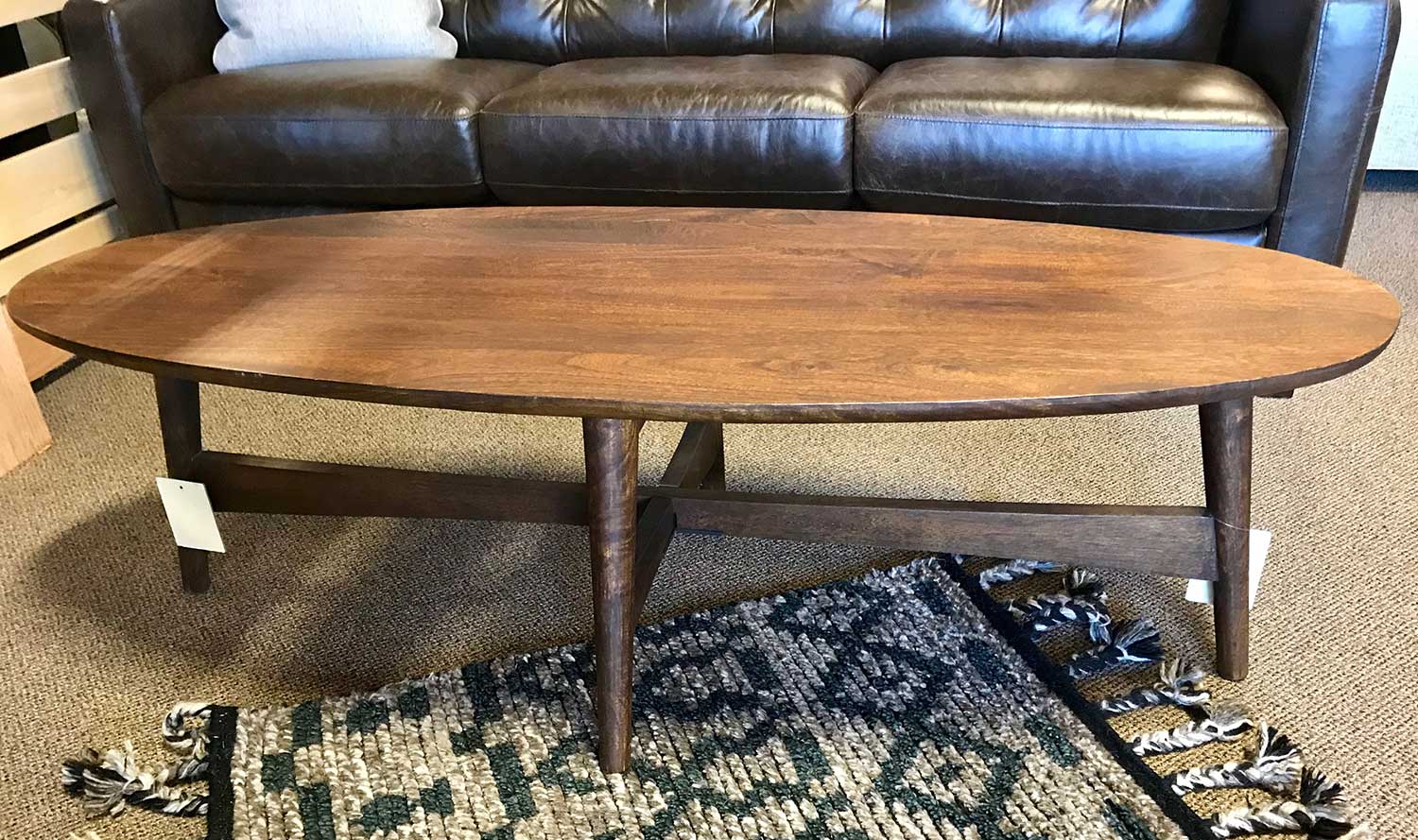 Furniture Outfitters Oval Mid Century Coffee Table